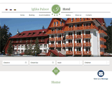 Tablet Screenshot of hoteliglikapalace.com